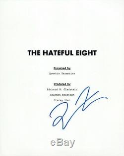 Quentin Tarantino Signed Autographed THE HATEFUL EIGHT Full Movie Script COA VD