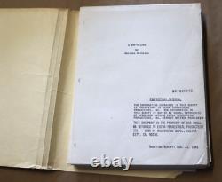 RARE 1981 A BOY'S LIFE MELISSA MATHISON ET PROPRIETARY MOVIE SCRIPT with NOTES