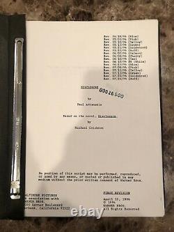 RARE 1994 Disclosure Original Movie Script Donald Sutherland's Personal Script