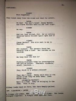 RARE Early Original SCREAM Movie Script- Original Name Scary Movie Wes Craven