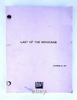 RARE Last of the Mohicans Movie Script First Edition November 28 1990 Fox