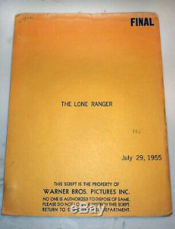 RARE Original 1955 Shooting Script of THE LONE RANGER (feature film) withC. Moore