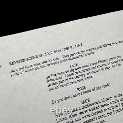 RARE Original Titanic 1996 Revised Actor Movie Script Vintage Memorabilia COA