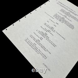 RARE Original Titanic 1996 Revised Actor Movie Script Vintage Memorabilia COA