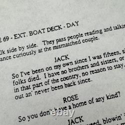 RARE Original Titanic 1996 Revised Actor Movie Script Vintage Memorabilia COA