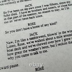 RARE Original Titanic 1996 Revised Actor Movie Script Vintage Memorabilia COA