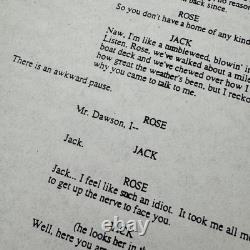 RARE Original Titanic 1996 Revised Actor Movie Script Vintage Memorabilia COA