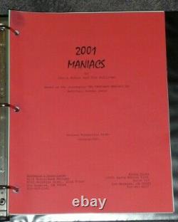 RARE Robert Englund Horror Movie 2001 MANIACS Production Crew Screenplay Script