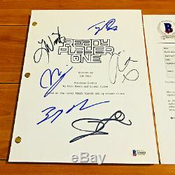 READY PLAYER ONE SIGNED MOVIE SCRIPT BY 6 CAST MEMBERS with BAS COA OLIVA COOKE