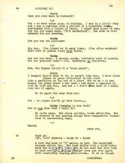 REBECCA (Aug 24, 1939) Film script based on the novel by Daphne du Maurier