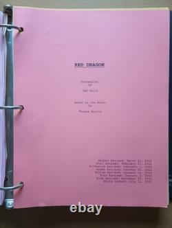 RED DRAGON (2002) Movie Script, Production Binder'Silence of the Lambs' Prequel