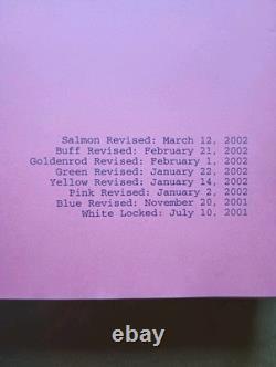 RED DRAGON (2002) Movie Script, Production Binder'Silence of the Lambs' Prequel