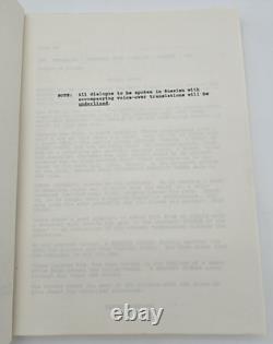 RED HEAT / Walter Hill 1987 Screenplay, Arnold Schwarzenegger & Jim Belushi film