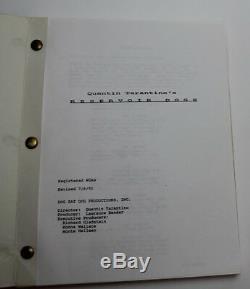 RESERVOIR DOGS / Quentin Tarantino 1991 Original Movie Script Screenplay