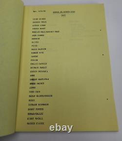 RETURN TO HORROR HIGH / Bill Froehlich 1986 Screenplay, comedy slasher film