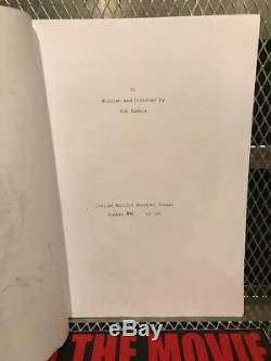 ROB ZOMBIE LTD EDITION Signed 31 Movie Shooting Script #74 of 100 MADE