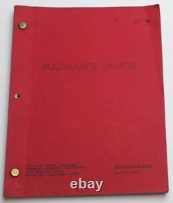 ROSEMARY'S BABY II / Anthony Wilson 1976 TV Movie Script Screenplay, HORROR film