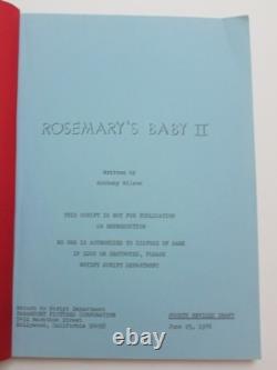 ROSEMARY'S BABY II / Anthony Wilson 1976 TV Movie Script Screenplay, HORROR film