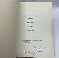 ROZA 1987 Original Script From 10 Day Failed Broadway Musical Dir Harold Prince