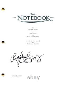 Rachel McAdams Signed Autograph The Notebook Full Movie Script Screenplay