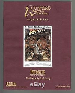 Raiders of the Lost Ark Original Movie Script by Lawrence Kasdan 1st Printing