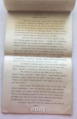 Rare 1938 Men with Wings Collection Movie Script Planes & Pilots Info Articles