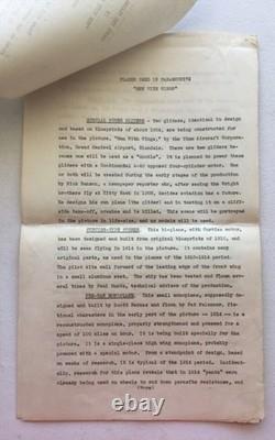 Rare 1938 Men with Wings Collection Movie Script Planes & Pilots Info Articles