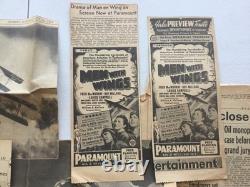 Rare 1938 Men with Wings Collection Movie Script Planes & Pilots Info Articles