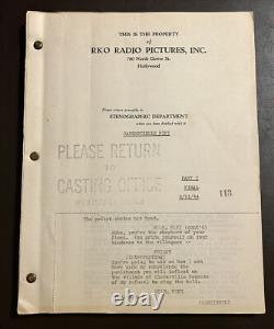Rare 1944 Mademoiselle Fifi Original Movie Script