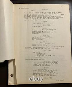 Rare 1944 Mademoiselle Fifi Original Movie Script