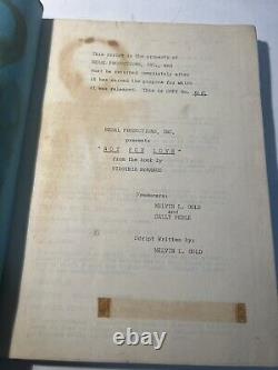 Rare 1960's Not For Love Movie Script, Melvin L. Gold, Virginia McManus