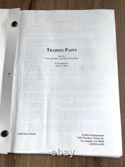 Rare 2003 Trading Paint Britney Spears NASCAR Movie Script Screenplay & Budget