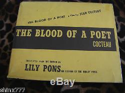 Rare Book Of Jean Cocteau's Film'the Blood Of A Poet' Signed By Lily Pons