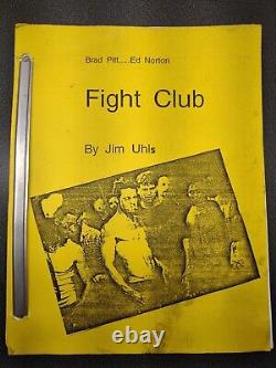 Rare Fight Club Jim Uhls Movie Screenplay Script 1998 Brad Pitt Ed Norton Leto