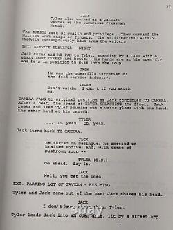 Rare Fight Club Jim Uhls Movie Screenplay Script 1998 Brad Pitt Ed Norton Leto