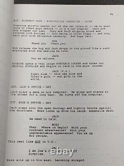 Rare Fight Club Jim Uhls Movie Screenplay Script 1998 Brad Pitt Ed Norton Leto