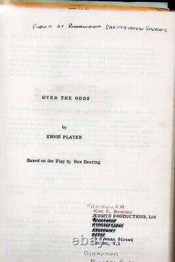 Rare Original 1961 Producer's British Comedy Film Bound Script Over The Odds