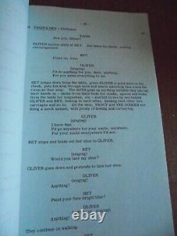 Rare Original OLIVER! Film Script & Oscar Certificate -John Cox Copy
