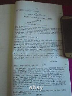 Rare Original OLIVER! Film Script & Oscar Certificate -John Cox Copy