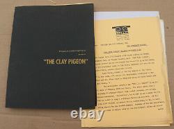 Rare The Clay Pigeon 1970 Original Movie Script Screenplay Buck Slate Ruskin