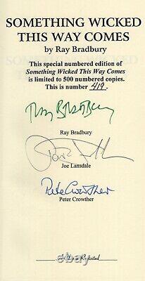 Ray Bradbury Something Wicked This Way Comes Signed, Ltd HC Film Script