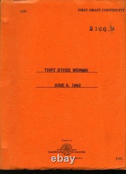Ray McCarey THAT OTHER WOMAN Original screenplay for the 1942 film #130516