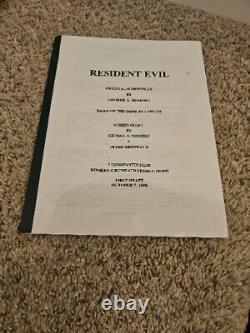 Resident Evil Movie Script George Romero Original First Draft Rare