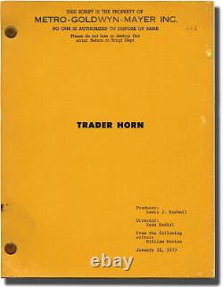 Reza Badiyi TRADER HORN Original screenplay for the 1973 film crew #136211