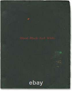 Richard Lang BLOOD BLACK AND WHITE Original screenplay for the 1973 film #154511