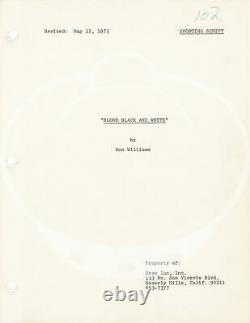 Richard Lang BLOOD BLACK AND WHITE Original screenplay for the 1973 film #154511