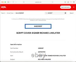 Richard Linklater Signed Full 118 Page Dazed And Confused Movie Script Psa Dna