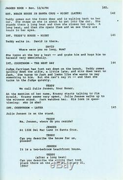 Richard Marquand JAGGED EDGE Original screenplay for the 1985 film 1984 #145175