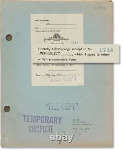 Robert Benchley PURSUIT Original screenplay for the 1935 film #152835