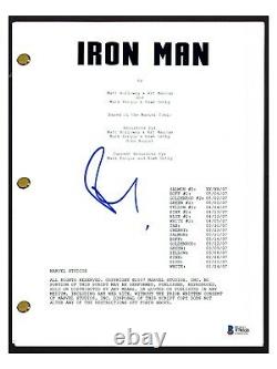 Robert Downey Jr Signed Autographed IRON MAN Movie Script BAS Beckett COA
